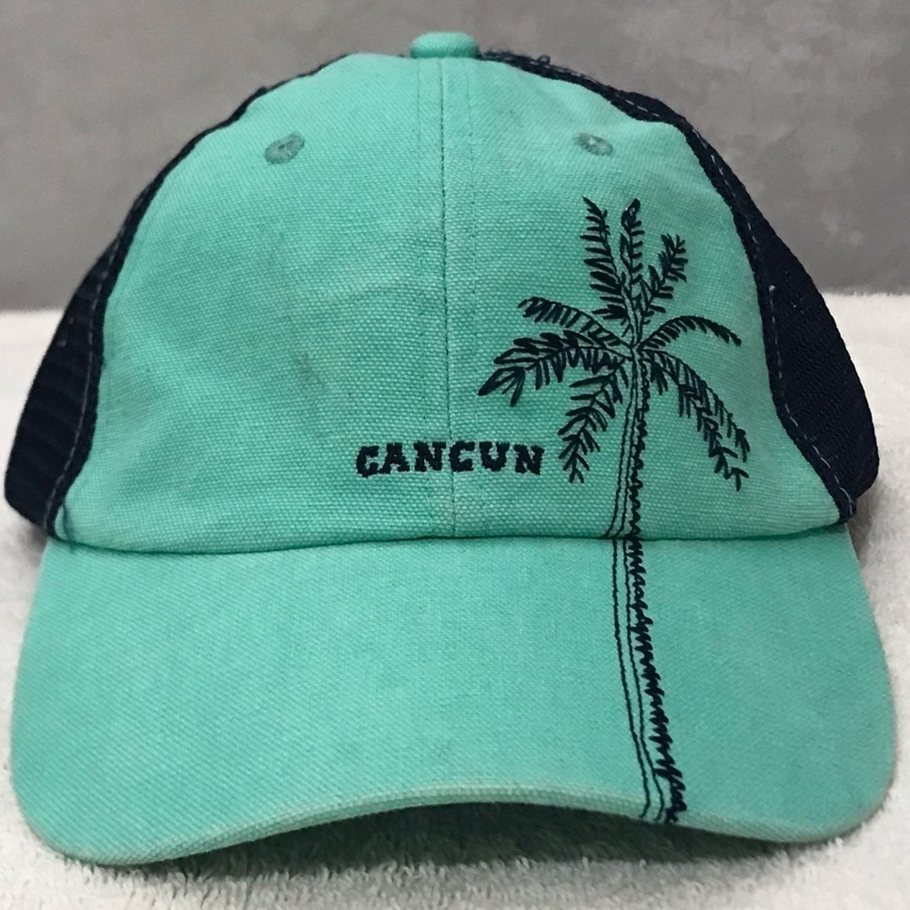 Caribbean Side for Cancun Green & Black Adjustable SnapBack Beach Baseball Cap